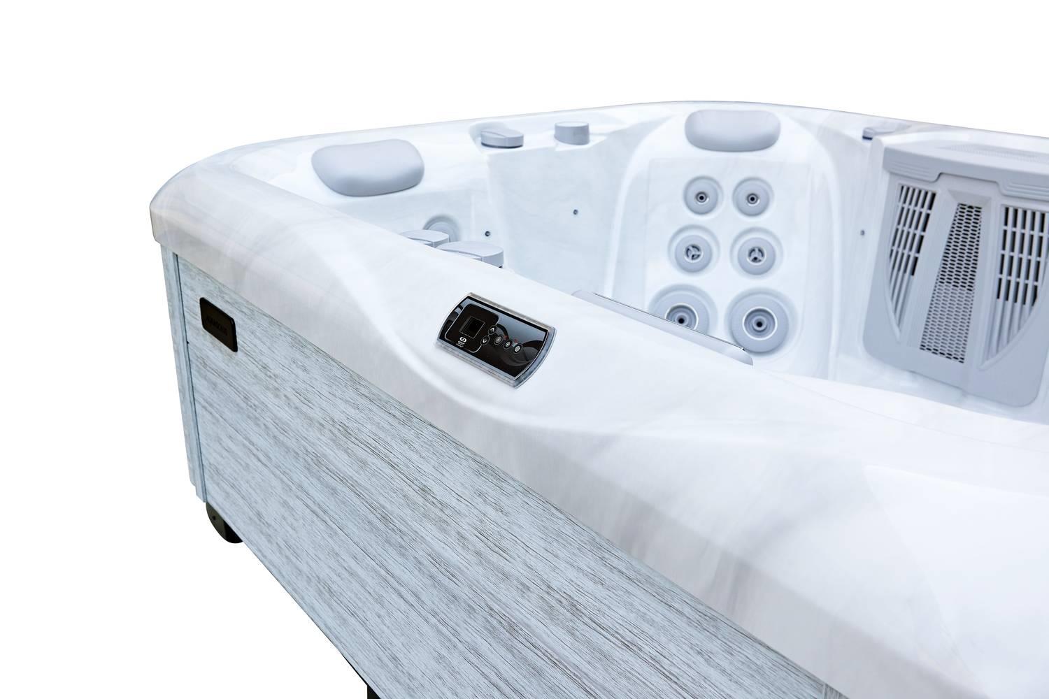 AquaSolus Whirlpool Brook für 4 Pers. - 1000 l - Sterling Silver Natural Grey