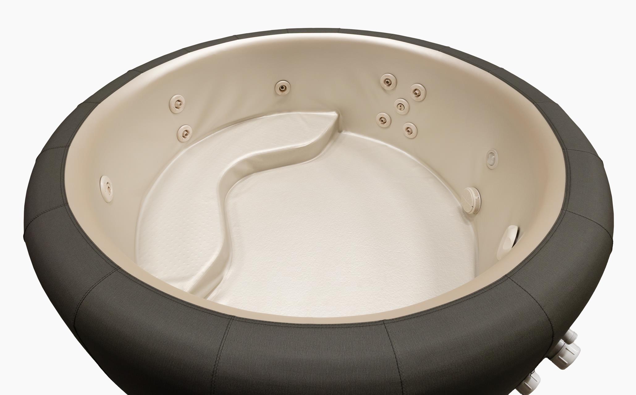 Softub Whirlpool POSEIDON X für 5-6 Pers. - Ø 200 cm - 1130 l - graphite pearl