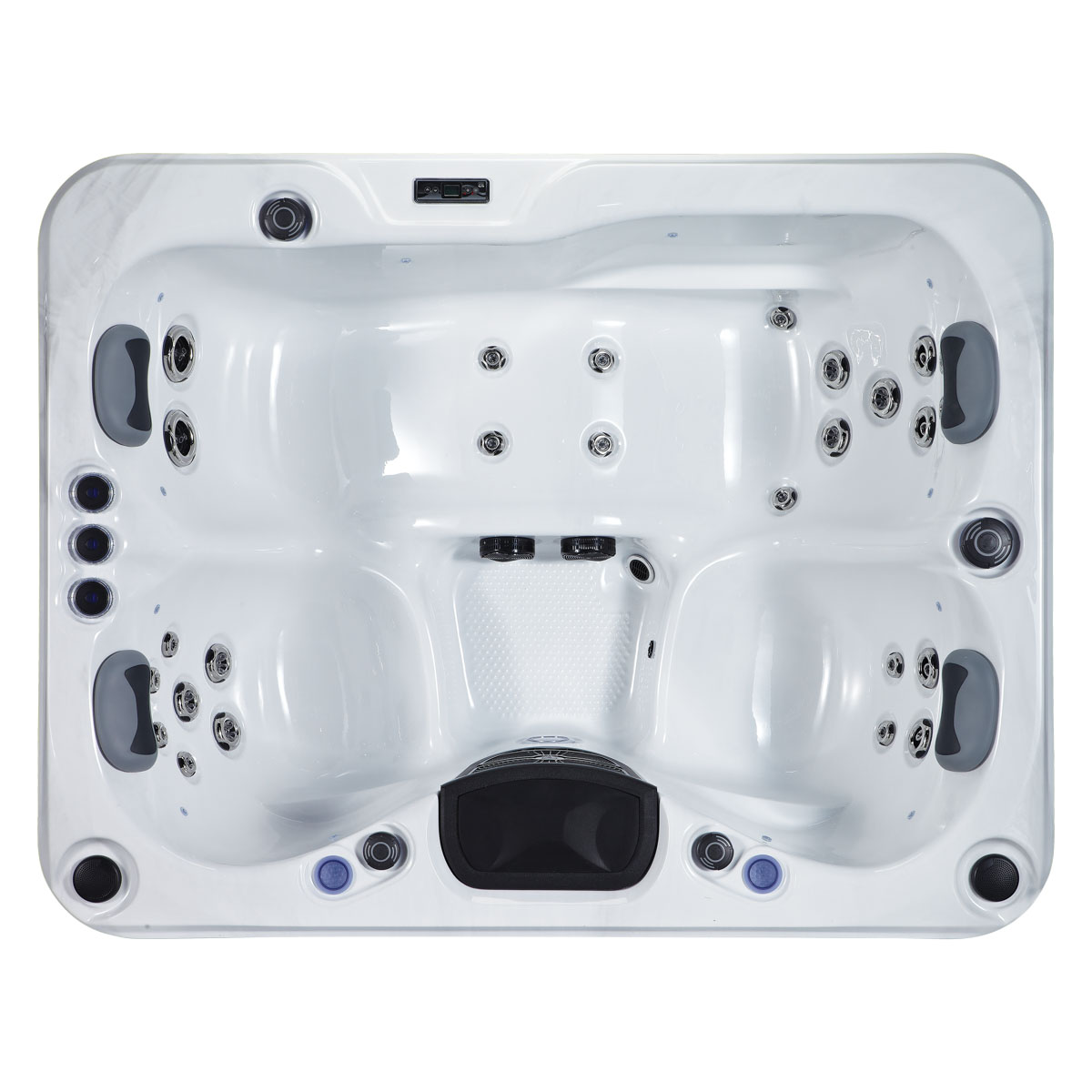 Maxwell Spas Max 1 Whirlpool für 3 Personen Grau/Braun mit 26 Massagedüsen
