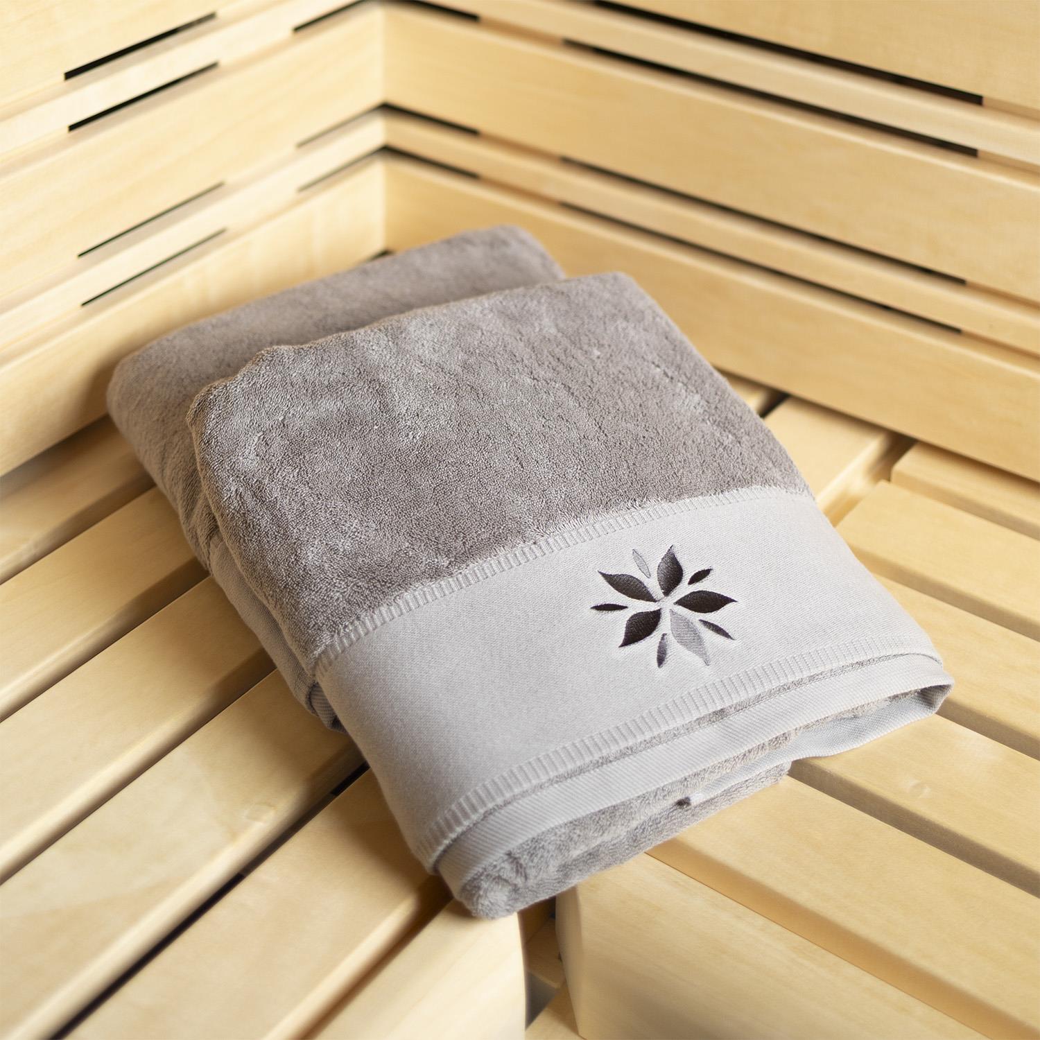 Saunatuch 80x200 Wärmegrad in taupe