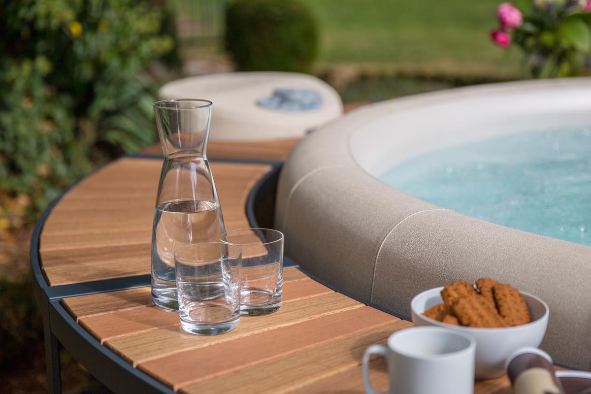 Whirlpool-Vollumrandung für Softub RESORT / POSEIDON - Stauseeholz ø 290 cm - anthrazit