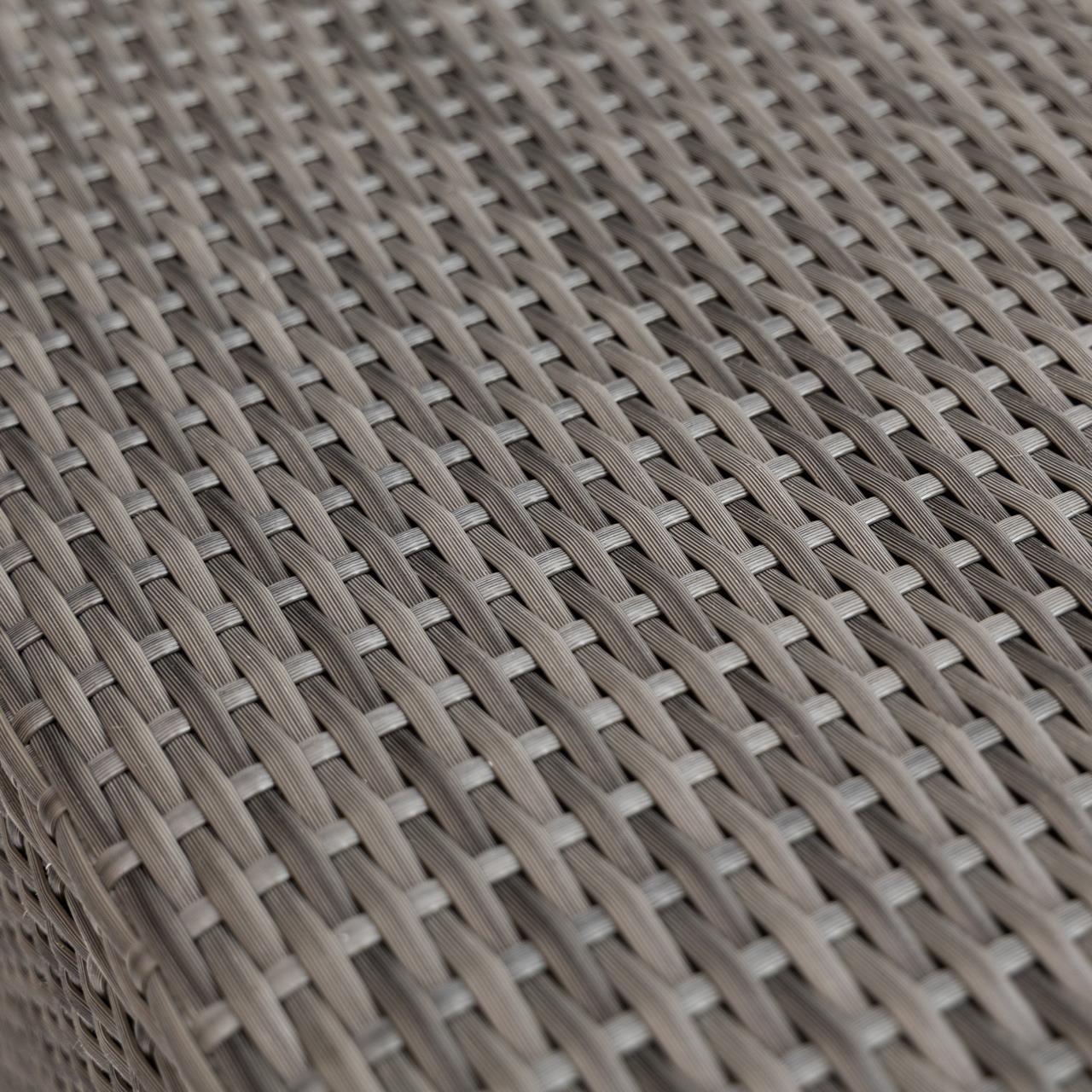 Outdoor-Hocker Marinoir inkl. Kissen - eckig - Polyrattan - graphite