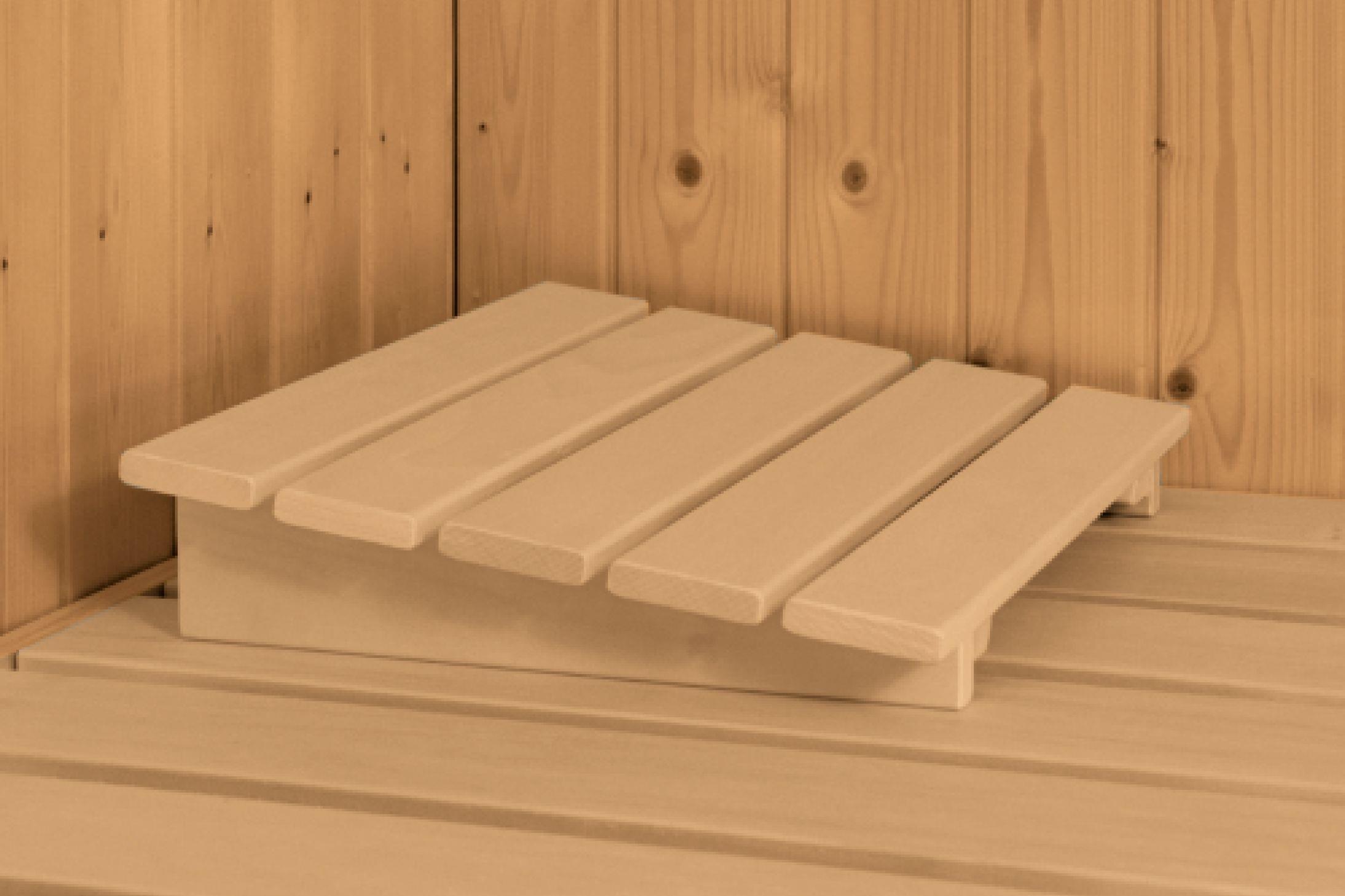 Innensauna Arto mit 9 kW Ofen FIN 9 und Huum Wifi Steuerung natur