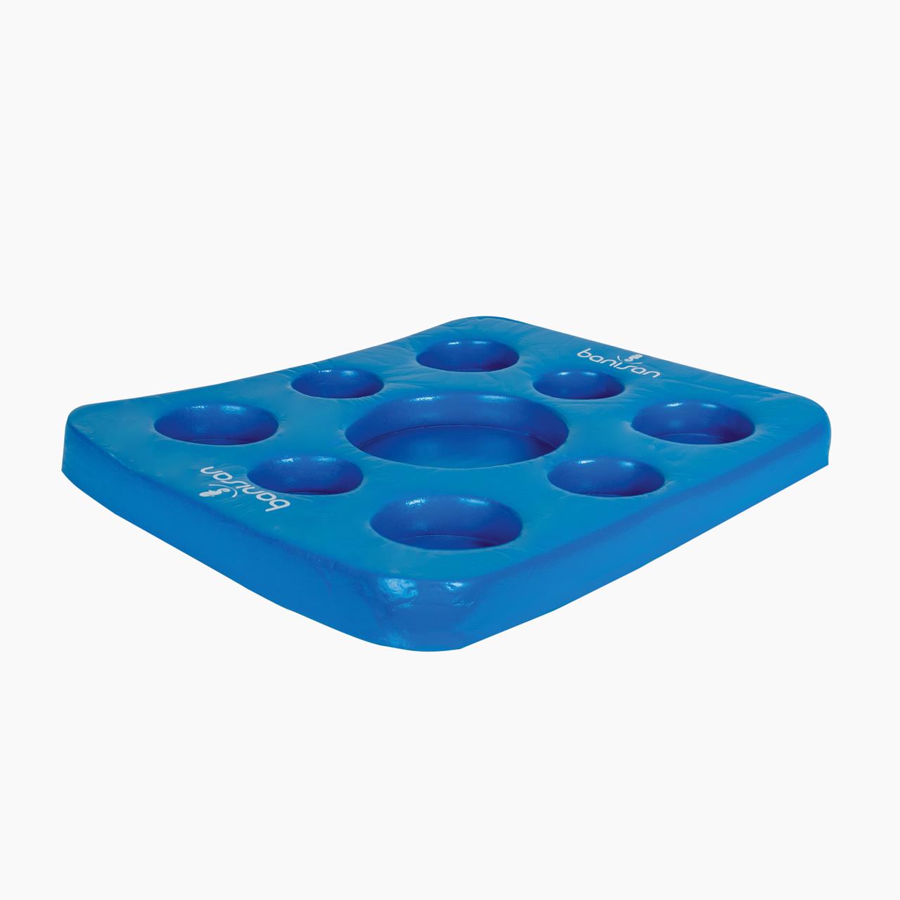 Schwimmtablett - Whirlpool-Getränkehalter - mit Spielbrett - 50 x 40 x 5 cm - blau