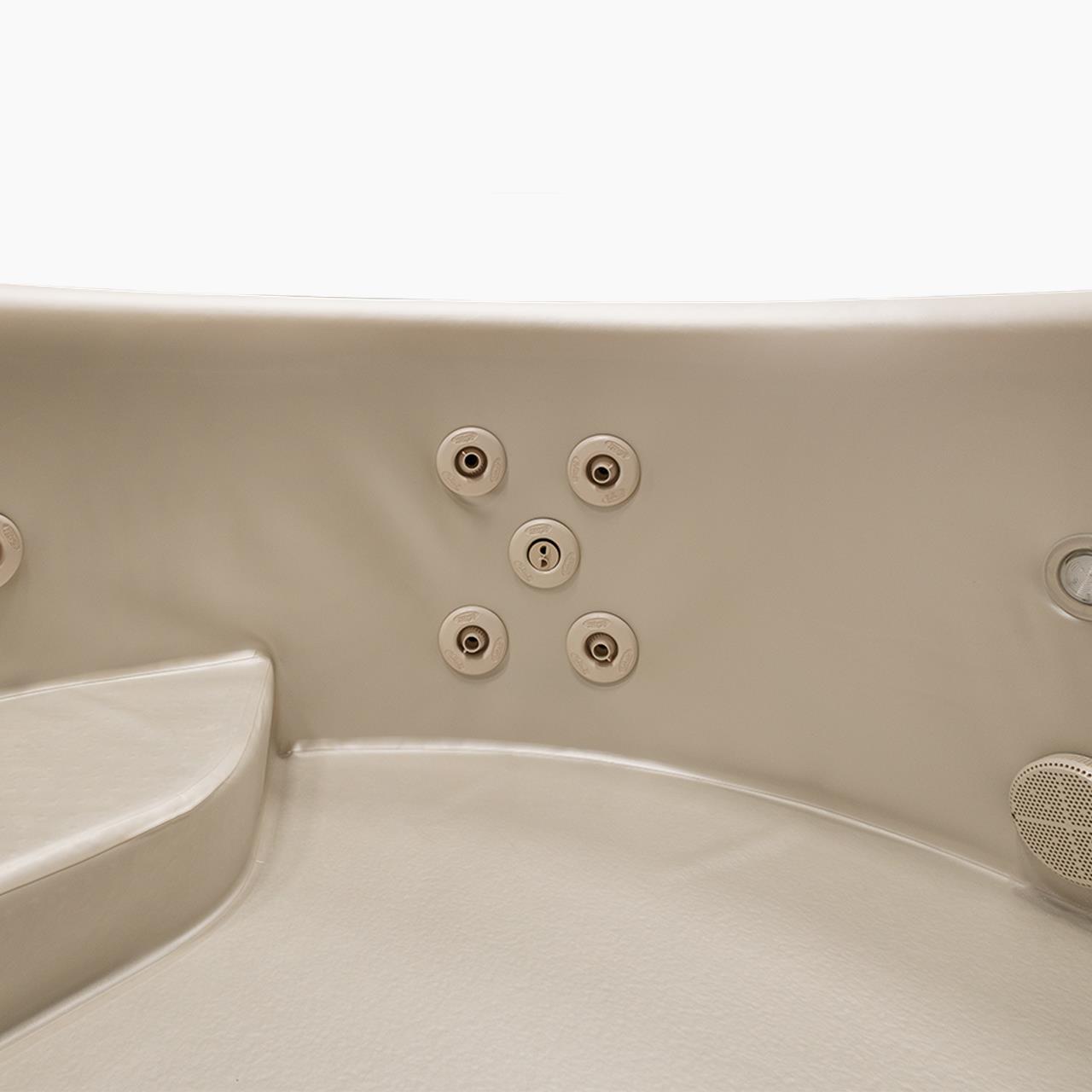 Softub Whirlpool POSEIDON X für 5-6 Pers. - Ø 200 cm - 1130 l - graphite pearl