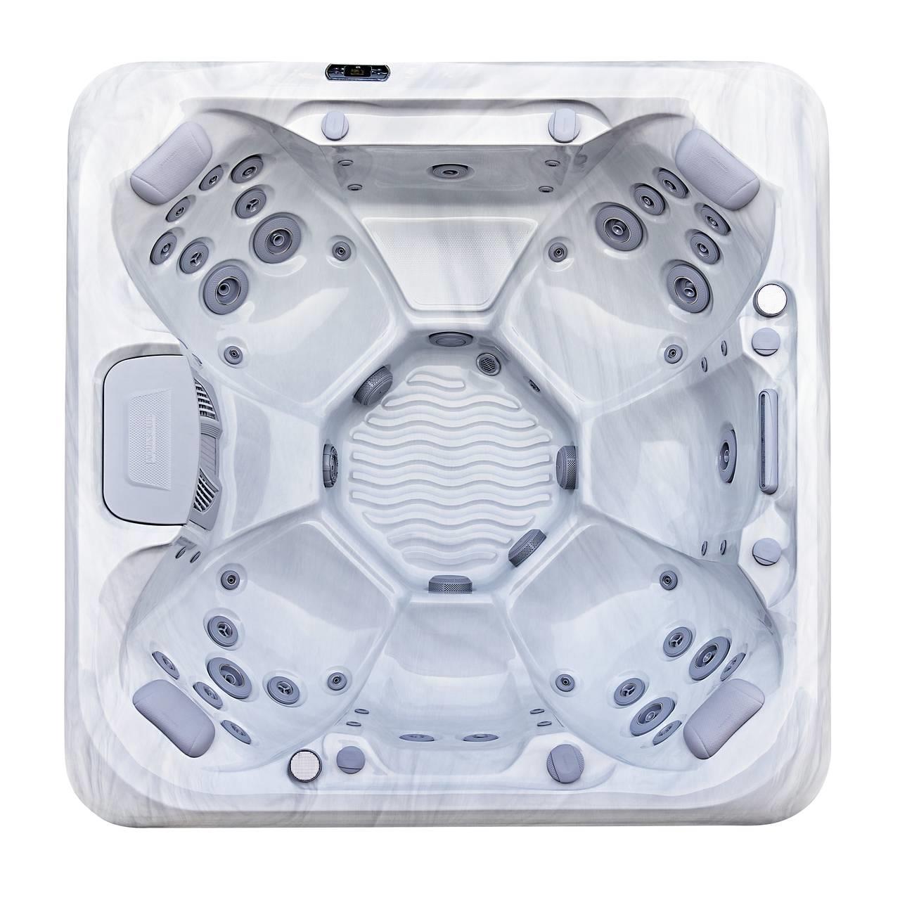AquaSolus Whirlpool Calma für 6 Pers. - 1200 l - Sterling Silver Natural Grey