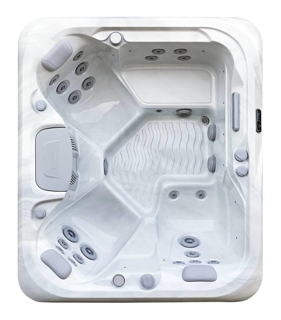 AquaSolus Whirlpool Brook für 4 Pers. - 1000 l - Sterling Silver Natural Grey