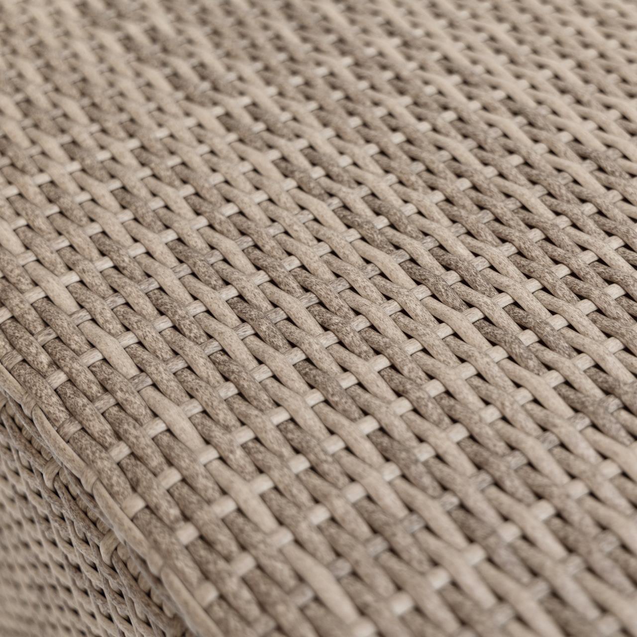 Pflanztopf Outdoor Marinoir mit Zinkeinsatz klein - Polyrattan - 30 cm - sand
